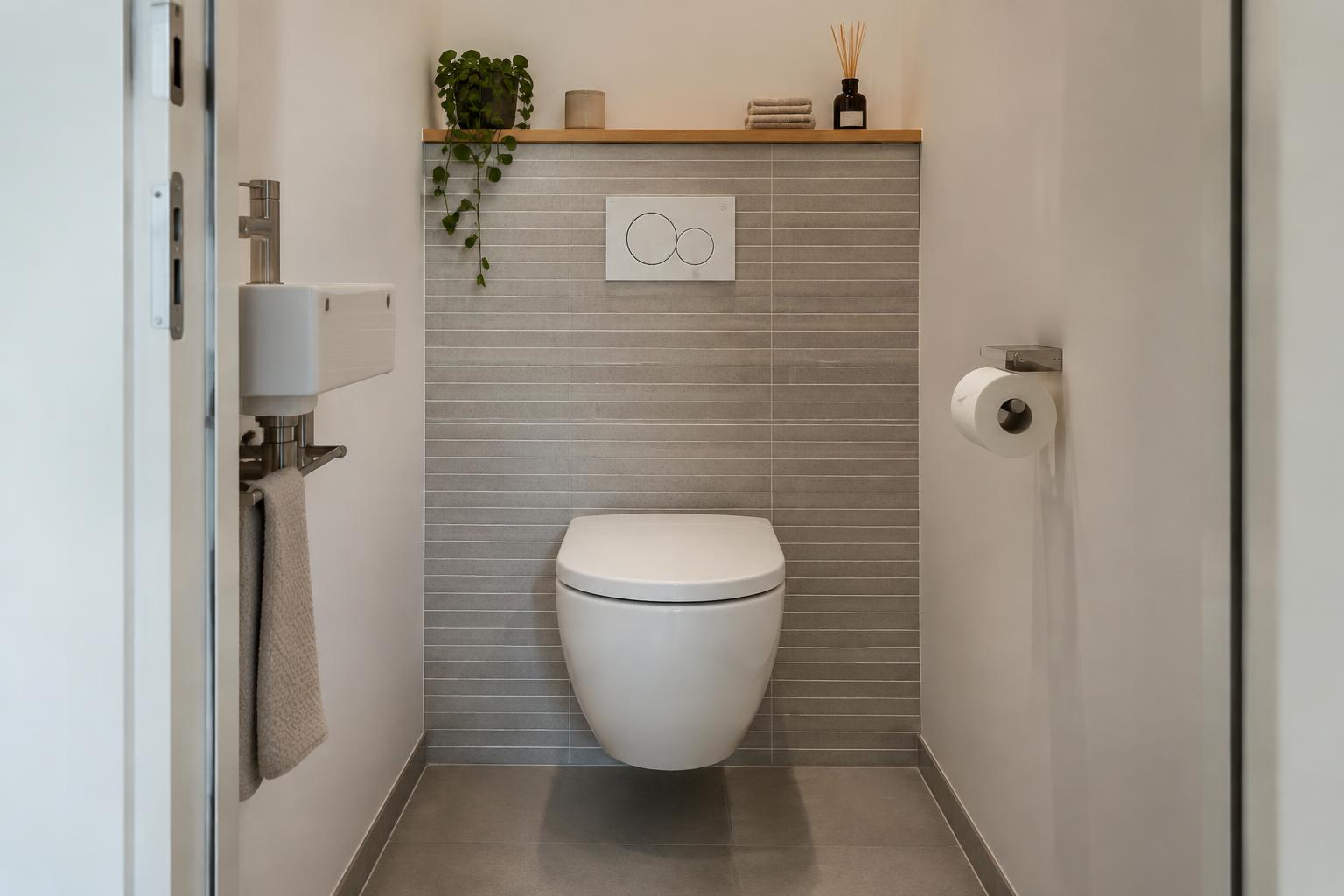 Sfeerbeeld: toiletrenovatie en de afwerking